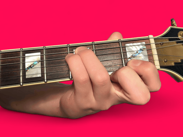 Cdim guitar chord with finger positions