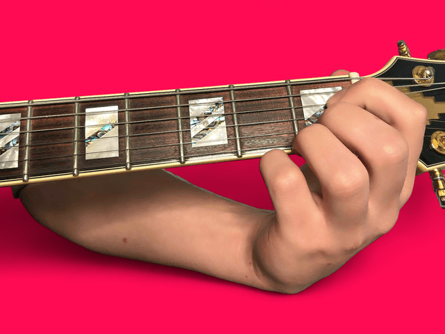 Eb69 guitar chord with finger positions
